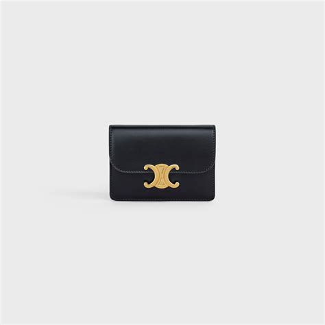 celine card holder with flap|Celine gold coin holders.